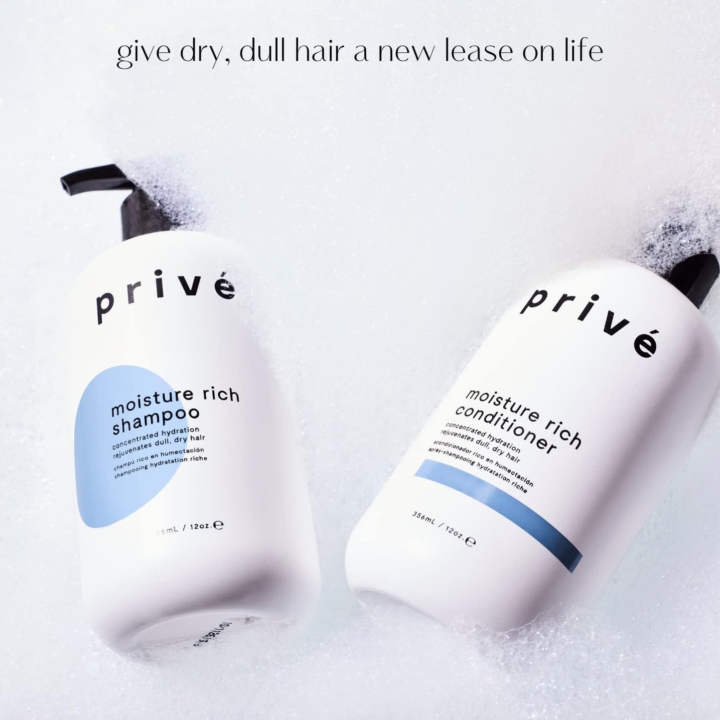 Privé Moisture Rich Conditioner - Deep Moisturizer for Dry Hair - With Organic Shea Butter and Antioxidants - 10 Oz