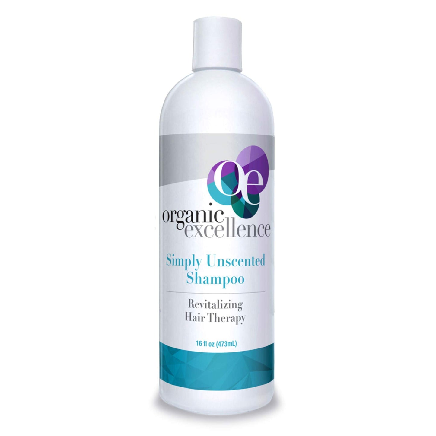 Organic Excellence All Natural Chemical-Free Shampoo | Non-Toxic, Sulfate-Free, Paraben-Free, Fragrance-Free for Men, Women, and Kids - Color-safe 16 fl oz (473 ml)