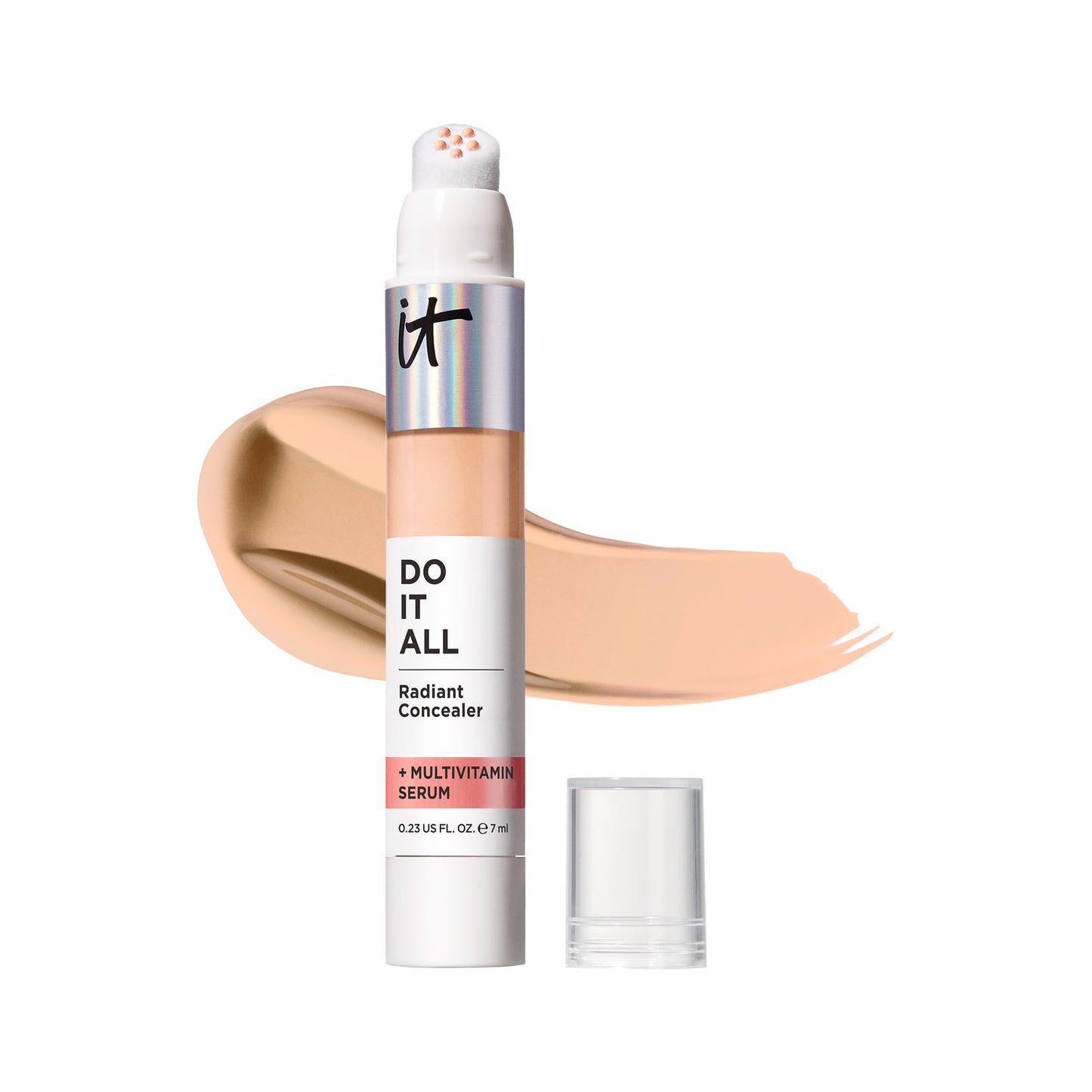 IT Cosmetics Do It All Radiant Concealer ­­– Makeup Concealer – Hydrate & Brighten – Creaseless Medium Coverage & Radiant Finish ­­– Niacinamide & Hyaluronic Acid - Light Warm, 0.2 Fl Oz