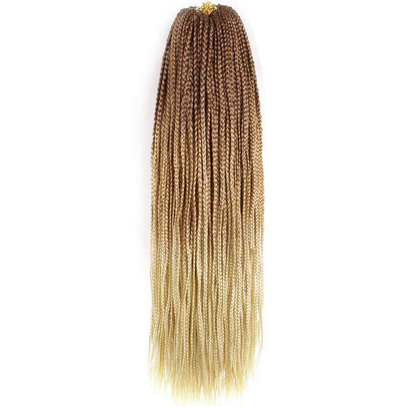 30 Inch Box Braids Crochet Hair - 144 Strands Pre-Looped Ombre Synthetic Extensions | Long Lasting, Easy to Install