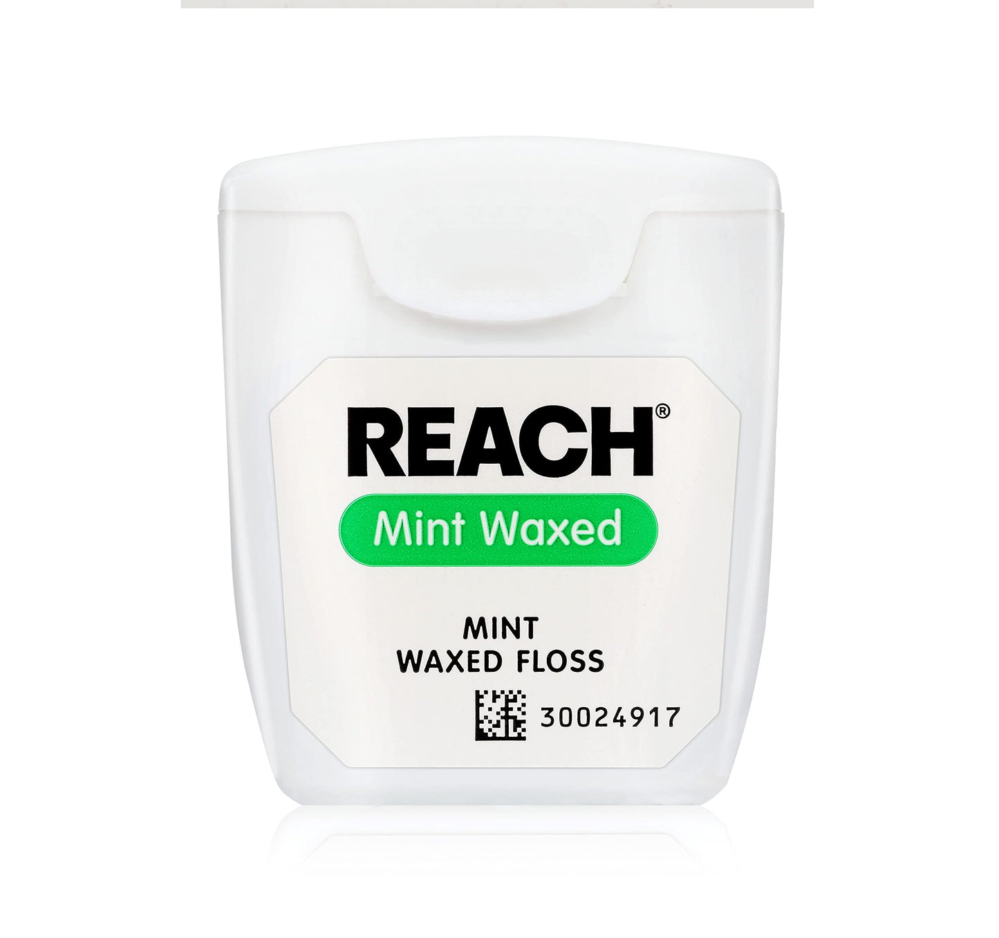Reach, Waxed Dental Floss, Mint, Plaque Remover for Teeth, Shred Resistant, Floss Slides Smoothly, Easy to Use, Waxed, Deep Cleaning Teeth, Oral Care, Pfas Free, for Adults and Kids, 55 yd, 1 Count