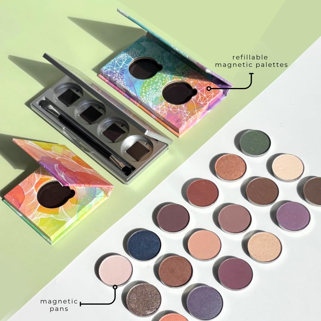Honeybee Gardens Pressed Powder Eye Shadow Single Refill, Canterbury, Matte Light Dusty Plum, Long-Wearing Crease-Resistant Mineral Color with Botanicals, No Case or Applicator