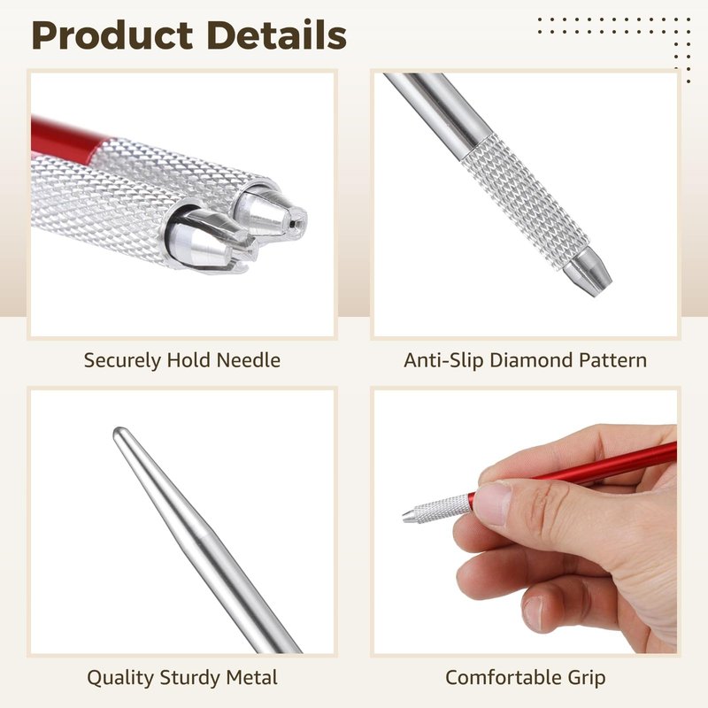 50PCS Microblading Pen, Manual Microblading Eyebrow Pens, Aluminum Pen Tool for Eyebrow, Eyeliner & Lip Line, Precision Tool for Beauty Salons and Beginners, 5 Colors (50PCS)