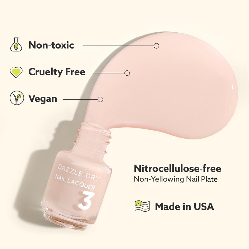 Dazzle Dry Mini Kit 4 Step System - Sail Away - A pastel periwinkle blue. Full coverage cream. (5 Piece Kit / 5 Manicures)