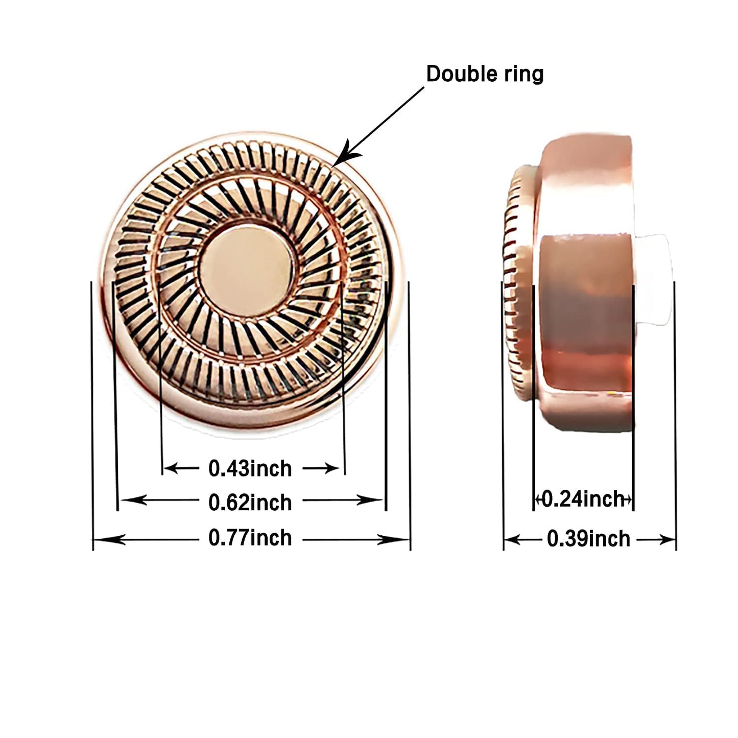 Facial Hair Remover for Women with 2 Pack Replacement Heads Gold