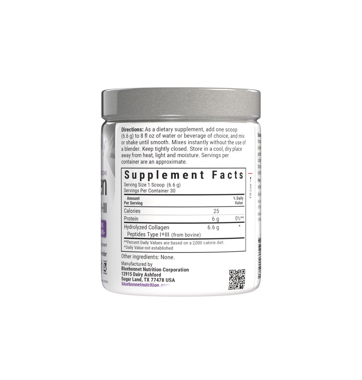 Bluebonnet Nutrition Beautiful Ally Collagen Powder, Hydrolyzed Collagen from Grass Fed Cows, Collagen Peptides Type 1 & 3, Non GMO, Gluten Free, Soy Free, Milk Free, 28 Servings, Unsweetened, 6.9 Oz