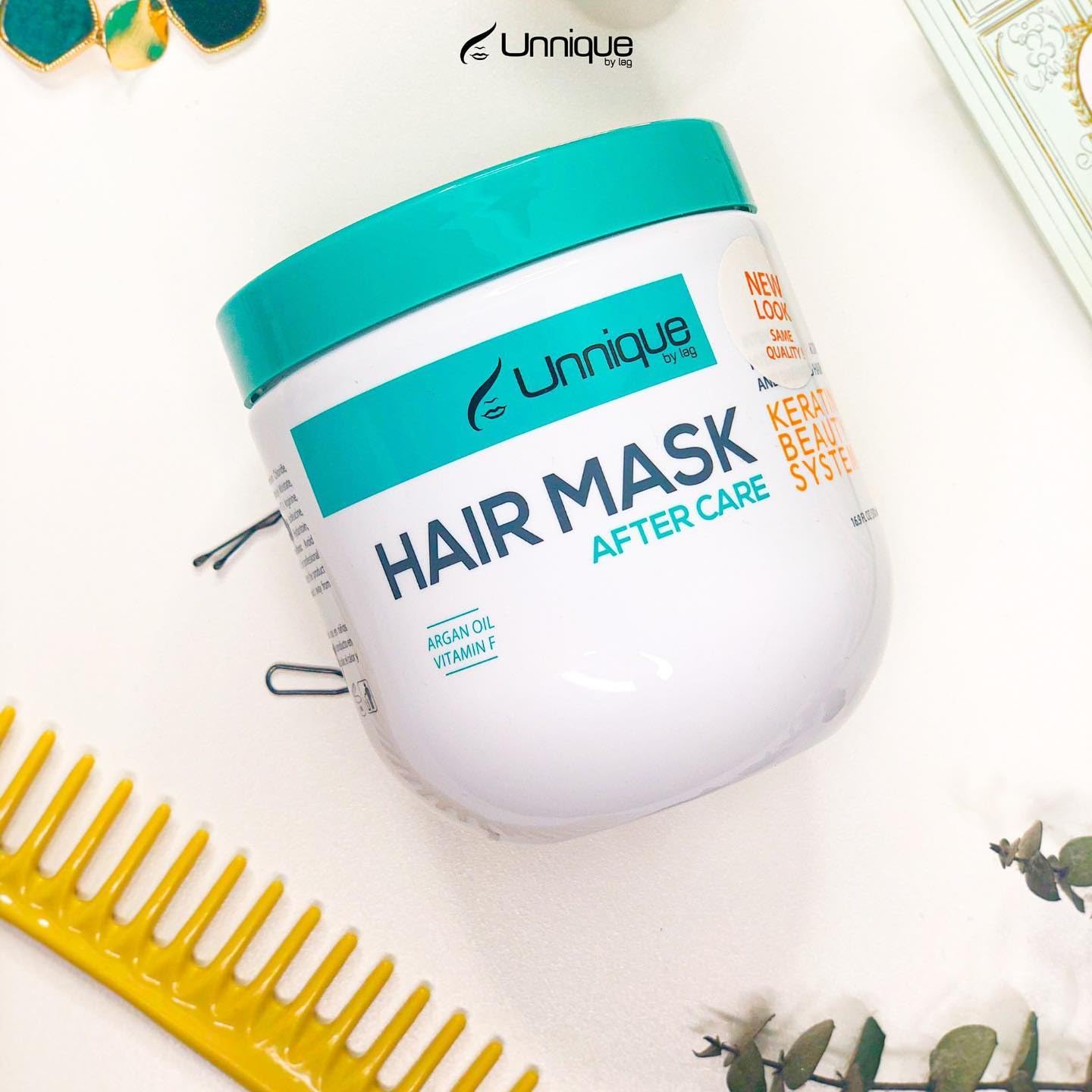 UNNIQUE KBS Hydrating Hair Mask - Ultimate Deep Conditioning Hair Treatment Masque with Argan oil, Repair Dry, Damaged, & Frizzy Hair 16.9 FL OZ