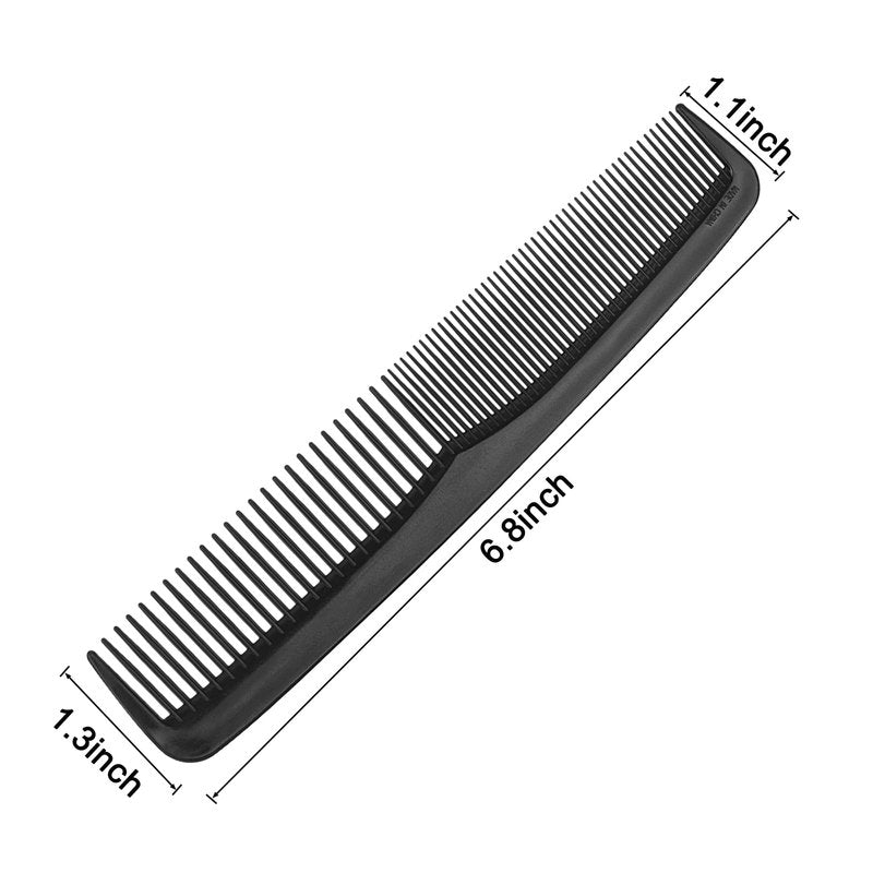 Gisdo Combs in Bulk Individually Wrapped, 300 Pack Black Plastic Double Tooth Hair Pocket Comb for Homeless, Charity, Care Pack