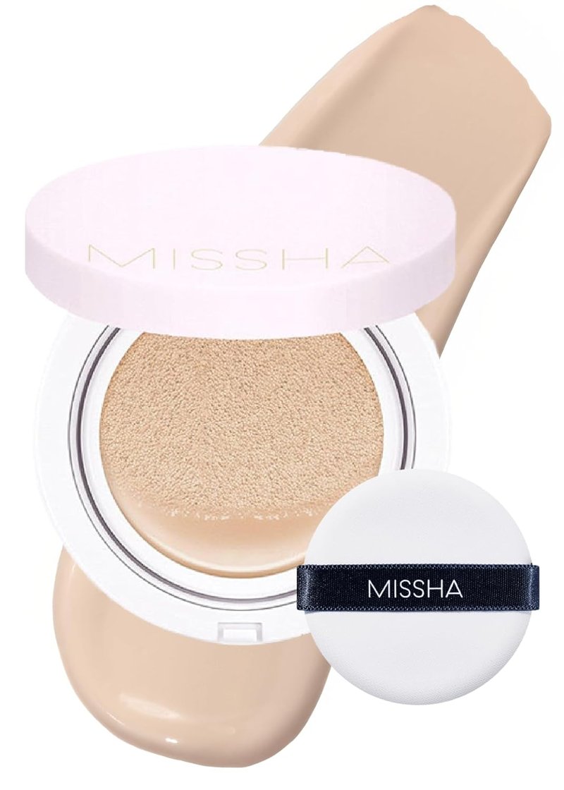 MISSHA Magic Cushion Foundation - No.21 Light Beige | Flawless Coverage, Dewy Finish, Easy Application