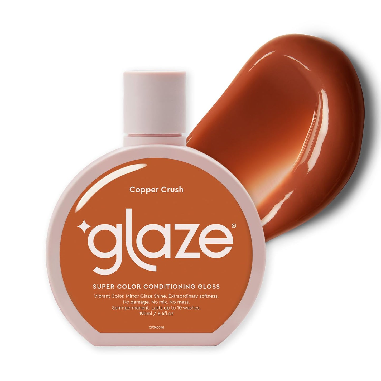 Glaze Sheer Glow Transparent Clear Conditioning Copper Crush Gloss, 6.4fl oz (2-3 Treatments) - Award-Winning Conditioning Semi-Permanent Hair Color