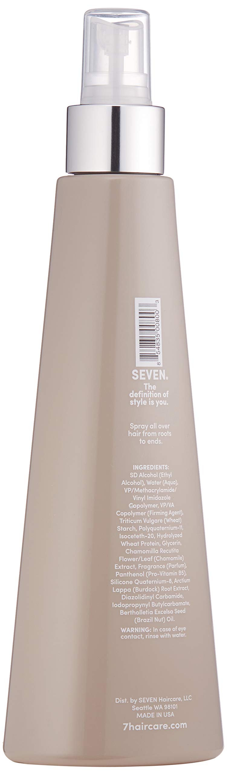 SEVEN Borato Boost Total Volume Prep Spray, Root Lift Volumizing Hair Spray for Fine Hair, Lightweight Styling Primer, Dry Shampoo Alternative, ProVitamin B5 Chamomile Formula, 8oz