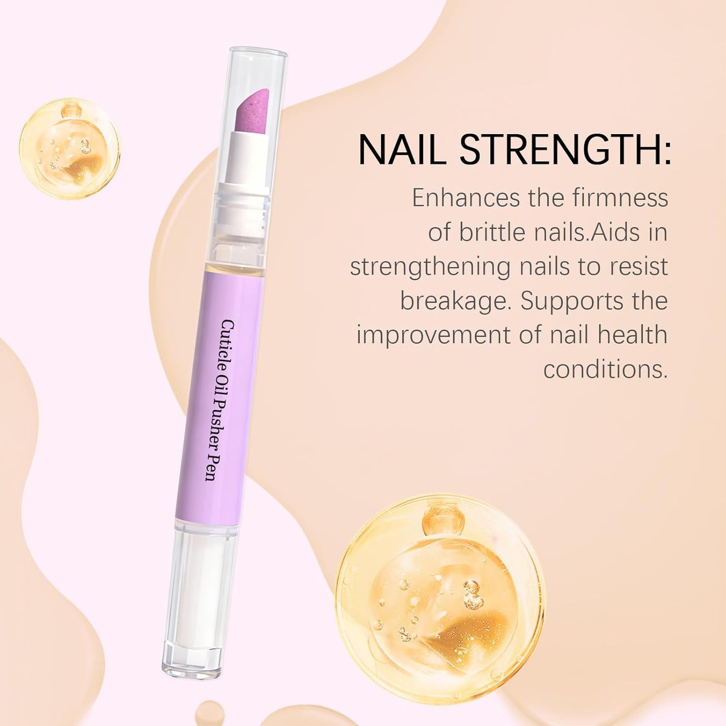 Cuticle Pusher Oil Pen - 2-in-1 Moisturizing Cuticle Remover & Repair Tool | 2ml for Healthy Nails