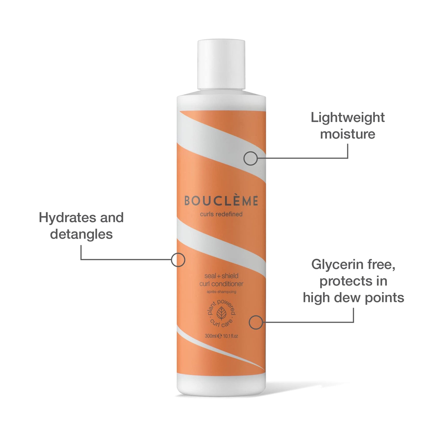Boucléme Seal + Shield Curl Defining Gel - Strong Hold Gel to Protect Against Humidity - 95.69% Naturally Derived Ingredients and Vegan - 10.1 fl oz
