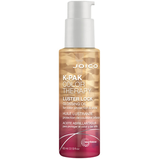 Joico K-PAK Color Therapy Luster Lock Glossing Oil | For Color-Treated Hair | For Color-Protection & Shine | Tame Frizz | With Keratin & Argan Oil | 2.13 Fl Oz
