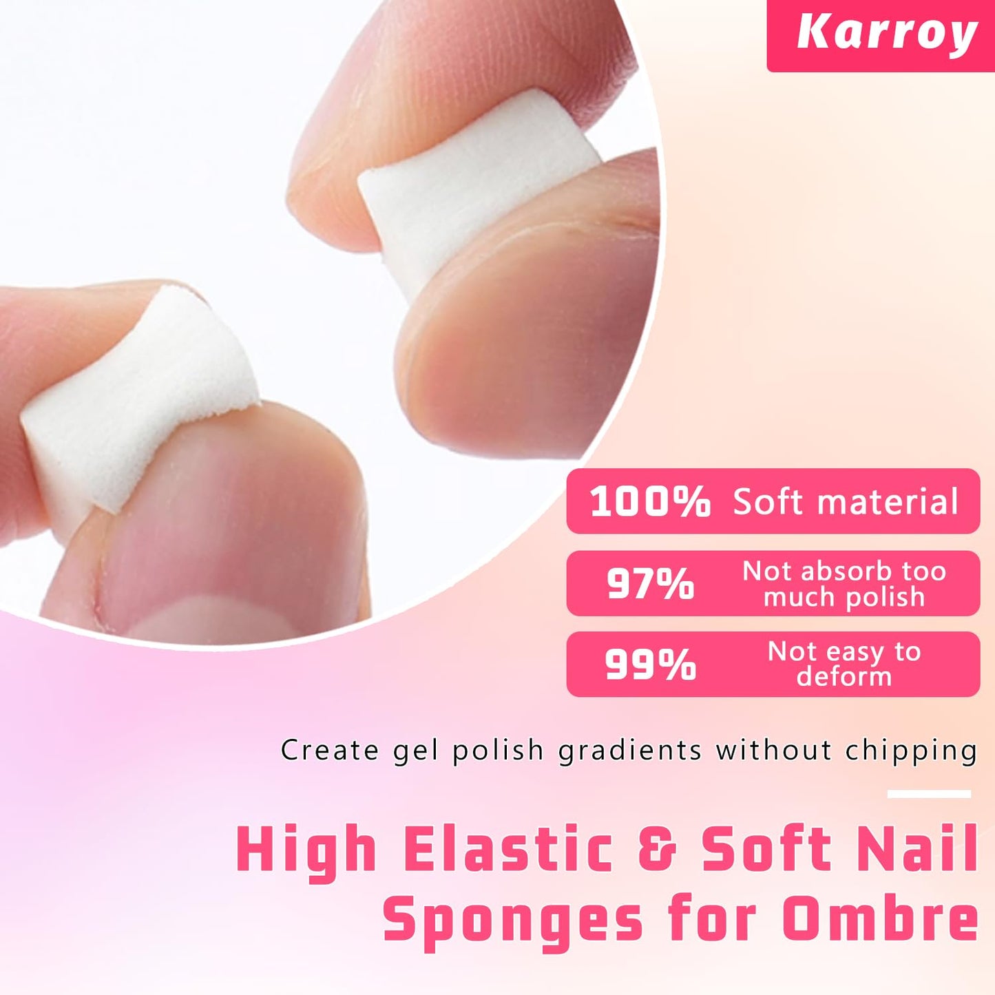 Ombre Nail Gel Set - 9 Colors Sponge Pat Paint for Floral Nail Art, No Wipe, UV/LED Curing