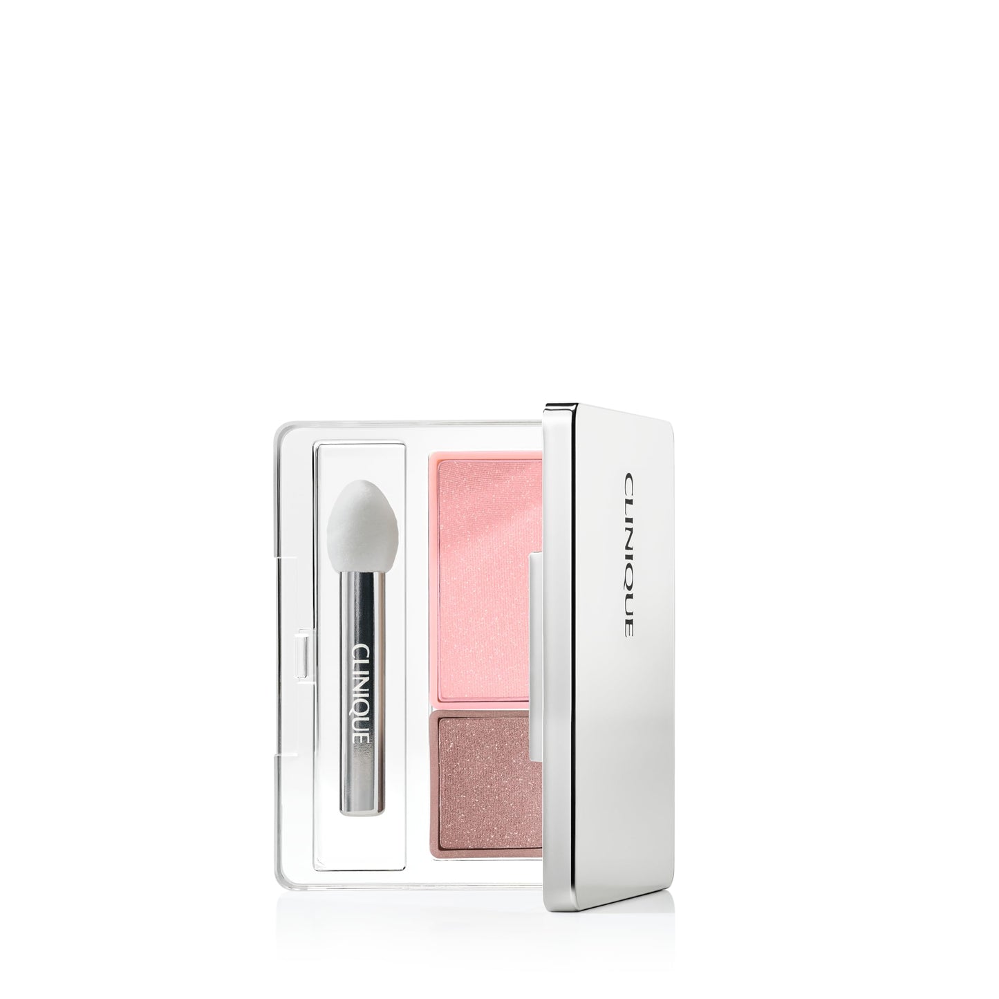 Clinique All About Shadow Duo Eye Shadow Makeup | Safe For Sensitive Eyes | Buildable + Long-Wearing Color | Smooth, Easy Application, Strawberry Fudge, 0.05 Ounce
