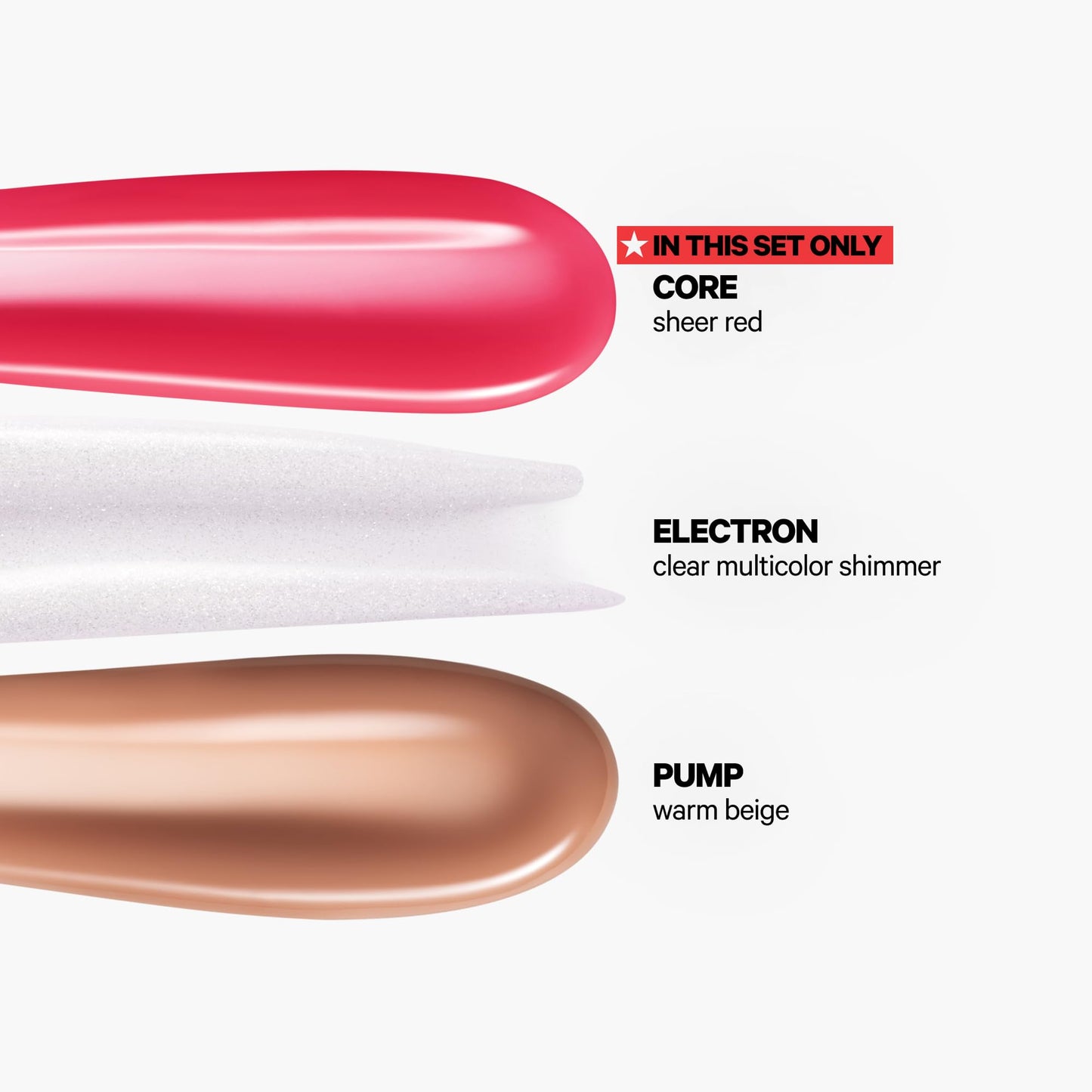 Milk Makeup Balmade Hydrating Lip Balm 3-Pack Gift Set, Full Size, Electron, Pump, Core