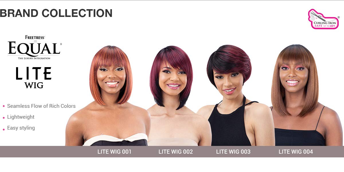 Shake-N-Go Freetress Equal Synthetic Full Wig - LITE 001 (1B Off Black)