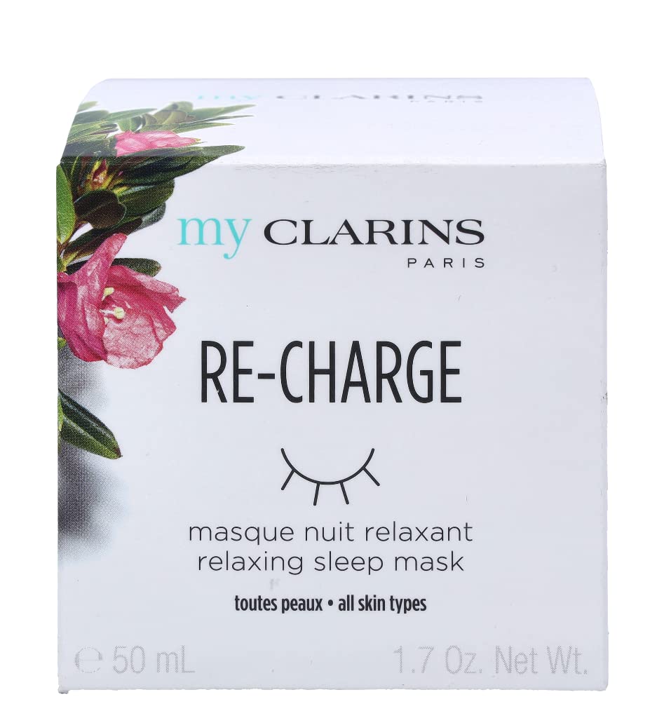 Clarins Re-Charge Relax Sleeping Mask | 2-In-1 Hydrating and Plumping Night Cream Or Overnight Mask | Relaxes and Recharges Skin Overnight* | Healthy-Looking, Rosy Glow By Morning | Vegan | 1.7 Oz