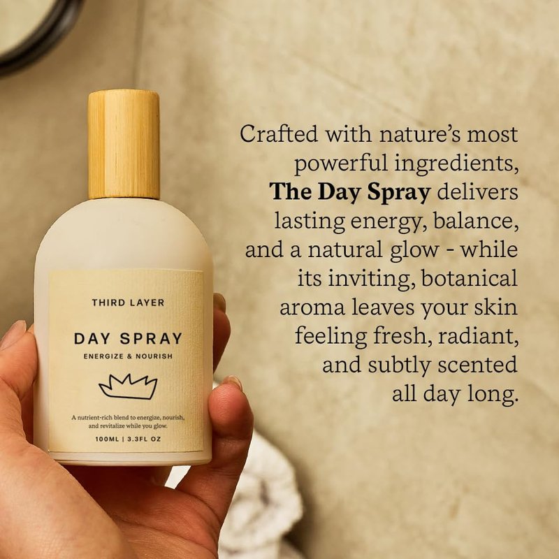 Fast-Absorbing Body Oil Spray - Warm Vanilla & Sandalwood Scent | Jojoba, Moringa & Green Coffee - 3.3 fl oz