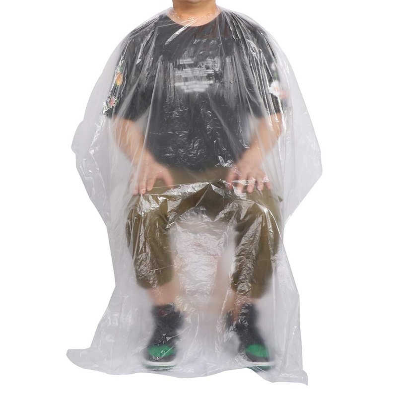 Disposable Barber Capes - 100pcs(51"x 63") Large Disposable Capes Hair Salon,Disposable Hair Cutting Capes, Perfect for Barbershop and Salon Beauty Hairdressing, Hair Dye, Perming