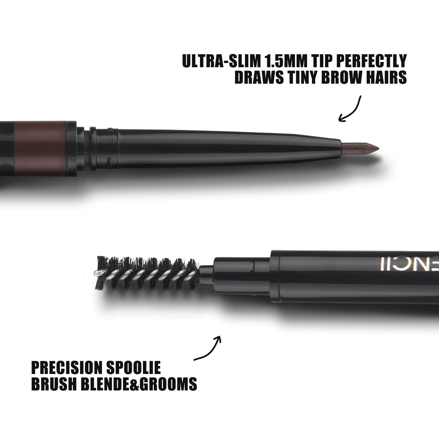 Anglicolor Phoera eyebrow pencil,Ultrafine Tip,Eyebrow Pencil Waterproof and long-lasting,eyebrow pen dual-sided,shapes, defines,With eyebrow brush (2PC103)