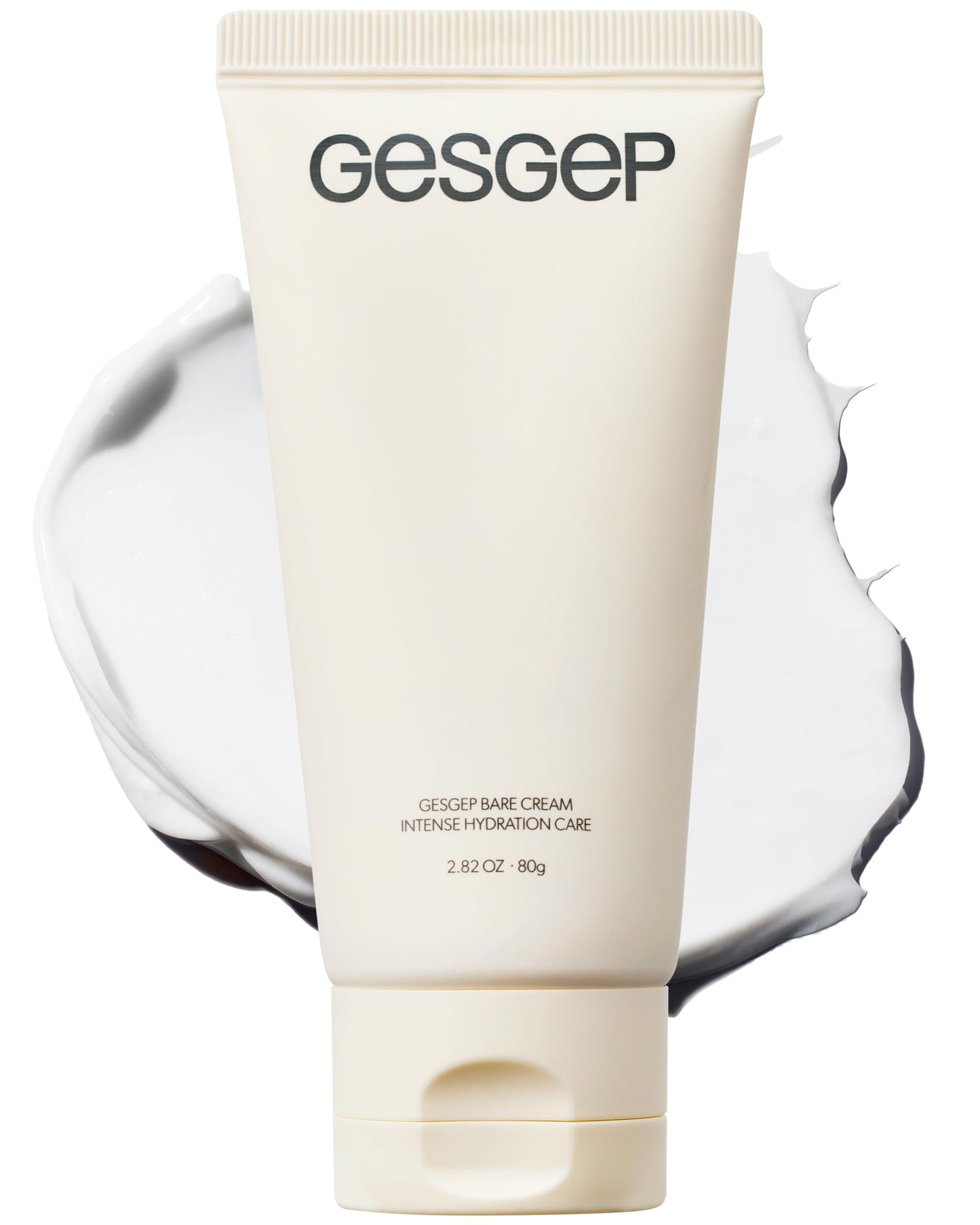 gesgep Bare Cream – Ceramide & Hyaluronic Acid Face Moisturizer for Dry & Sensitive Skin, Skin Barrier Repair + Makeup Primer, Stand-Up Tube with Flip Cap, K-Beauty, 2.82 oz