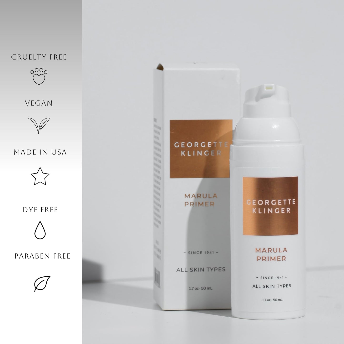 Marula Primer - Vitamin-Rich Hydrating & Gentle Moisturizer, Lightweight Instant Pore Minimizer, Long-Lasting Makeup Base, Smooth Application, Unclogs Pores & Fills Lines -1.7 oz by Georgette Klinger