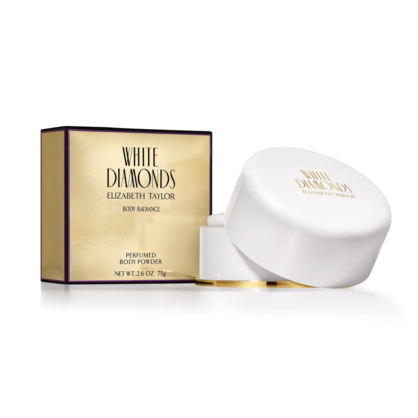 Elizabeth Taylor Body Powder for Women, Fragrance with Body Puff, White Diamonds, 2.6 Oz & Evyan Perfume Bath Powder for Women, White Shoulders, 2.6 Oz
