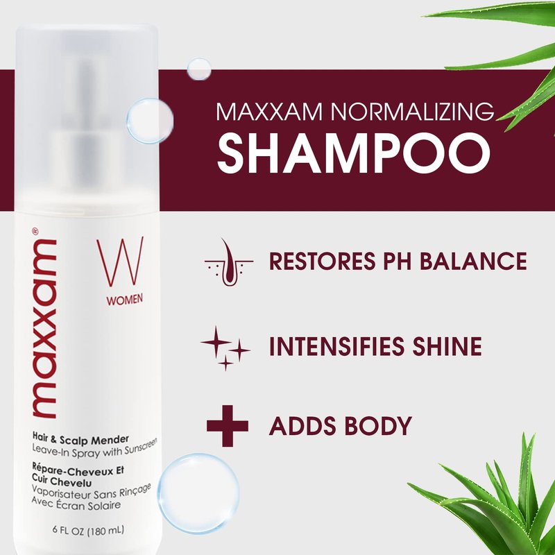 Maxxam Normalizing pH Restoring Daily Shampoo with Sunscreen and Moisturizers, For Color Treated Hair, Sulfate Free, 10 Fl Oz