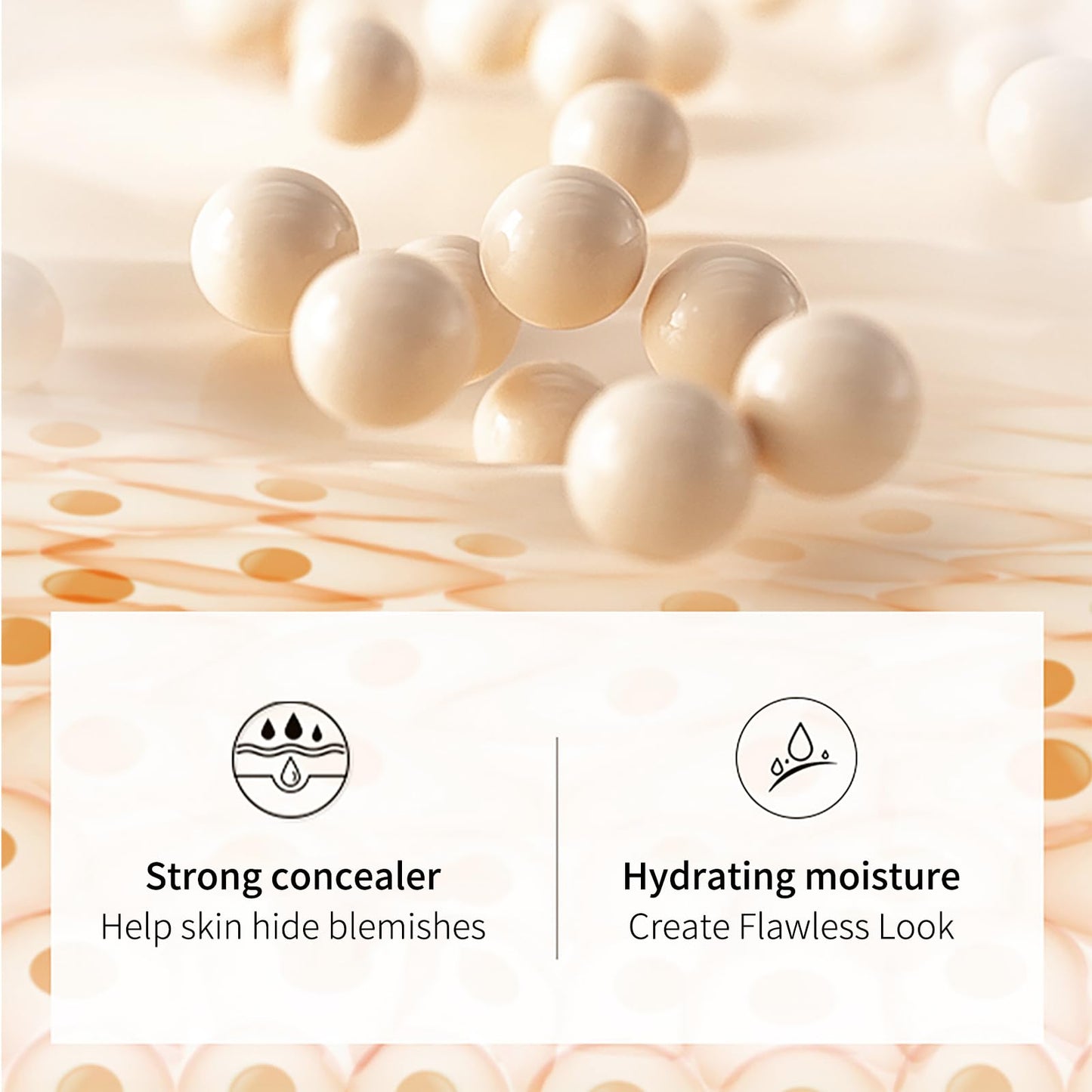 O'CHEAL Full Coverage CC Cream Foundation for Women with SPF 50+ (Nature)