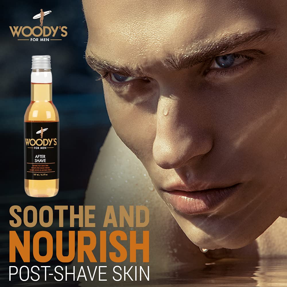 Woody's Aftershave for Men, Soothing Post Shave Tonic, Revitalizes and Refreshes Skin, 6.3 fl oz, 1-pc