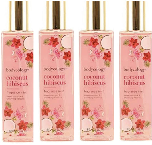 Coconut Hibiscus Fragrance Mist for Women, 8 Ounce, 240 ml / 8 Ounce (Pack of 4)