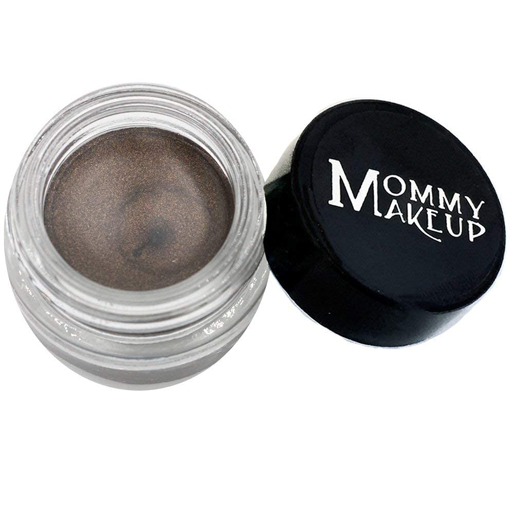 Mommy Makeup [Bundle - Save 20%] Waterproof Stay Put Gel Eyeliner in Mischievous + Pointed Eyeliner Brush