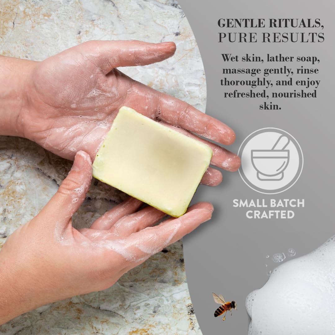 Unscented Tallow Soap Bar, Grass Fed Beef Tallow, Fragrance Free, Gentle Everyday Cleanse for Face and Body Including Sensitive Skin, No Added Parabens and Sulfates, Rich Creamy Lather, 3 Pack