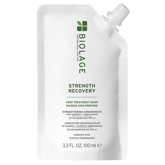 Biolage Strength Recovery Deep Treatment - Instantly Nourishes & Protects, Fortifies Strands, Reduces Breakage, With Olive Squalane & Proteins, Vegan, Paraben-Free