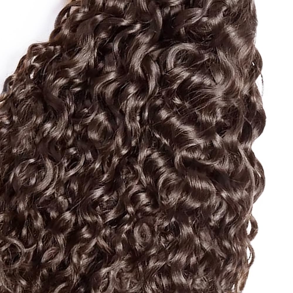 Water Wave Human Hair Bundles - 12A Unprocessed Virgin Hair | 14, 16, 18 Inch #4 Chocolate Brown Extensions