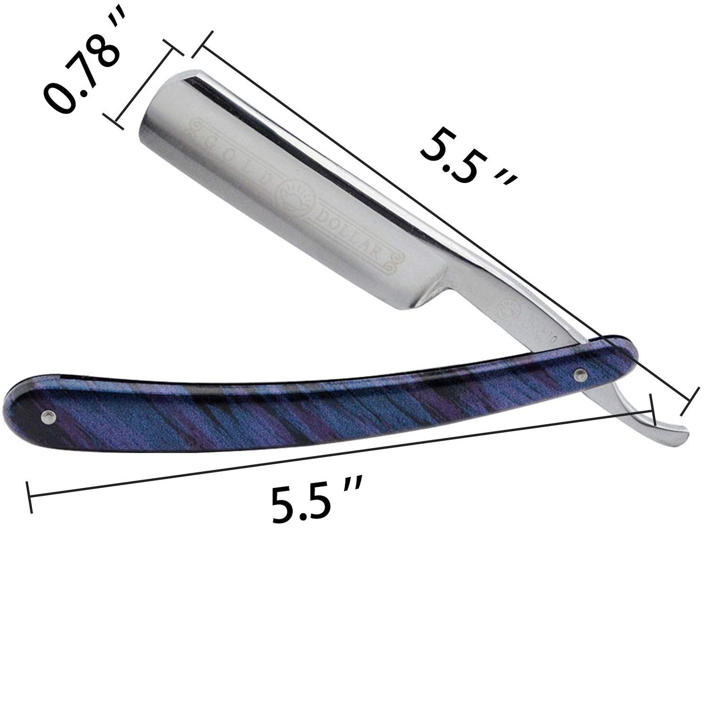 Grandslam Straight Razor Kit - Steel Cutthroat Shaving Set with Badger Hair Brush & Leather Strop | Perfect Gift for Men