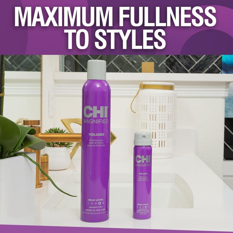 CHI Magnified Volume Finishing Hair Spray - Boost Volume & Shine | 12 Oz