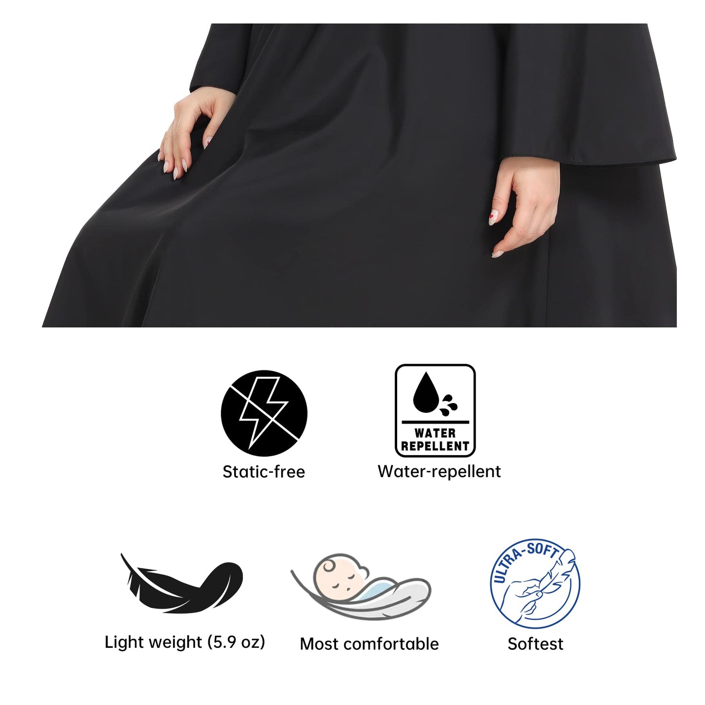 PERFEHAIR Salon Cape Kit - Adult & Kids Hair Cutting Cape Set with Sleeves, Soft & Light Cape for Men & Women, Kids Barber Cape with Cars Design, Home & Salon Use, Professional Hair Cutting Apron Set