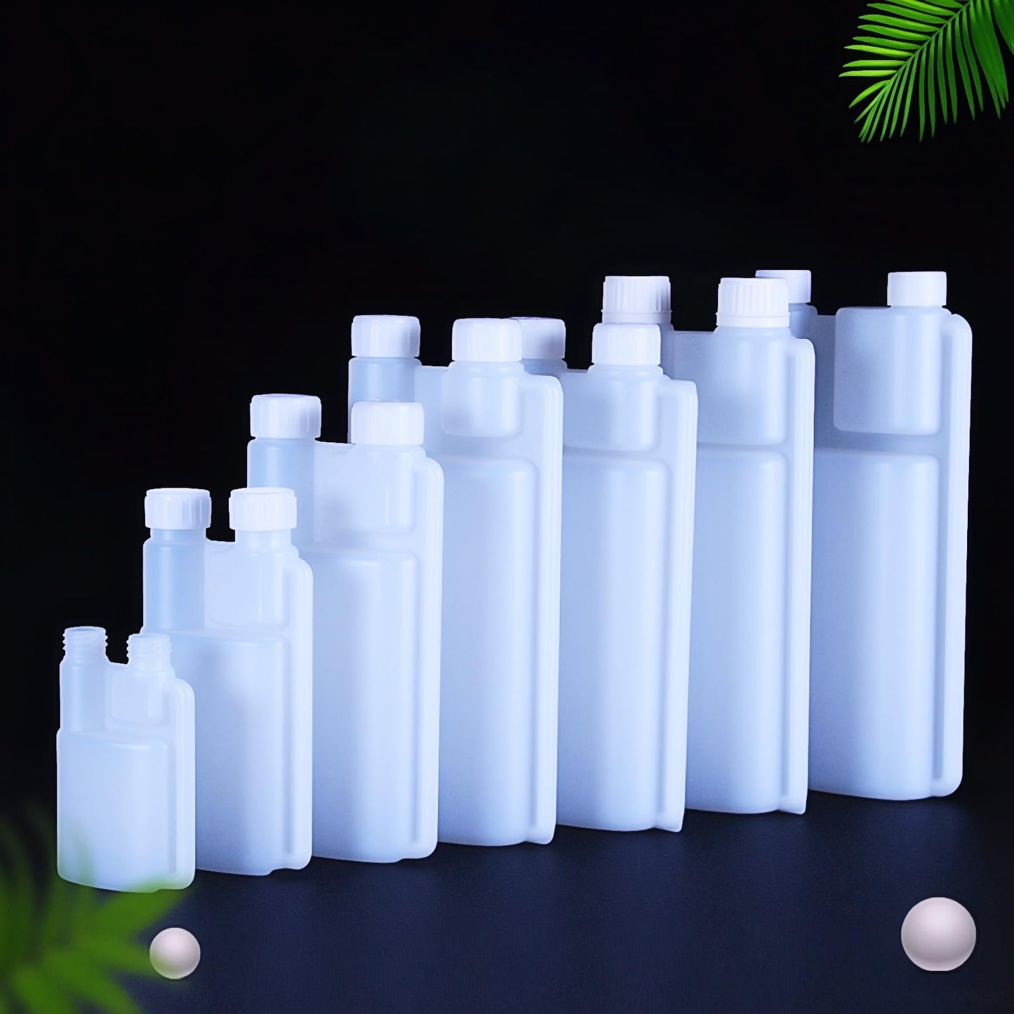 GOWARM 2 Pack Standard Squeeze Shot Bottle - HDPE Plastic Flask for Liquor, Portable Dispenser with Free Funnel (32OZ(1000ml) & 1.2OZ(30ml))
