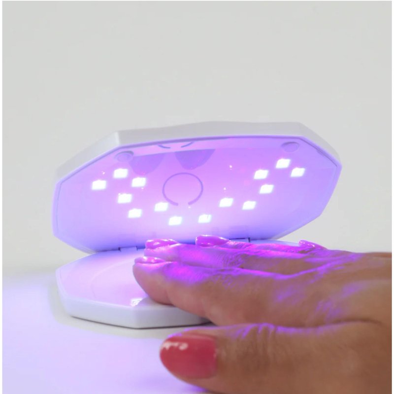 HOMEI Gel Nail Lamp with UV Reduction, Portable Light for Polish (Rechargeable), Compact Mini Design, 25 Sec LED Nail Drying for Gel Lamp NV & Cordless Use