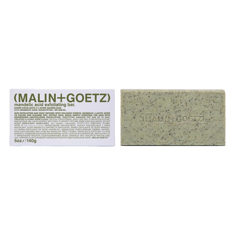MALIN+GOETZ Mandelic Acid Exfoliating Bar - Triple-Milled Cleansing Bar | Smooths, Softens & Brightens Skin | Vegan (5 oz)