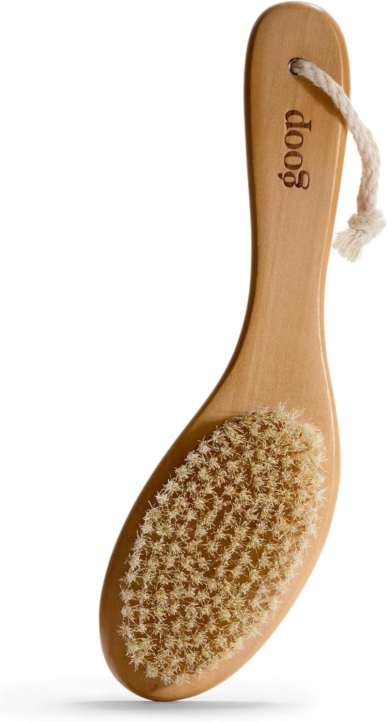 Goop Beauty Dry Brush - Detoxifying Body Exfoliator with Natural Biodegradable Sisal Fibers | Wooden Handle | FSC Certified