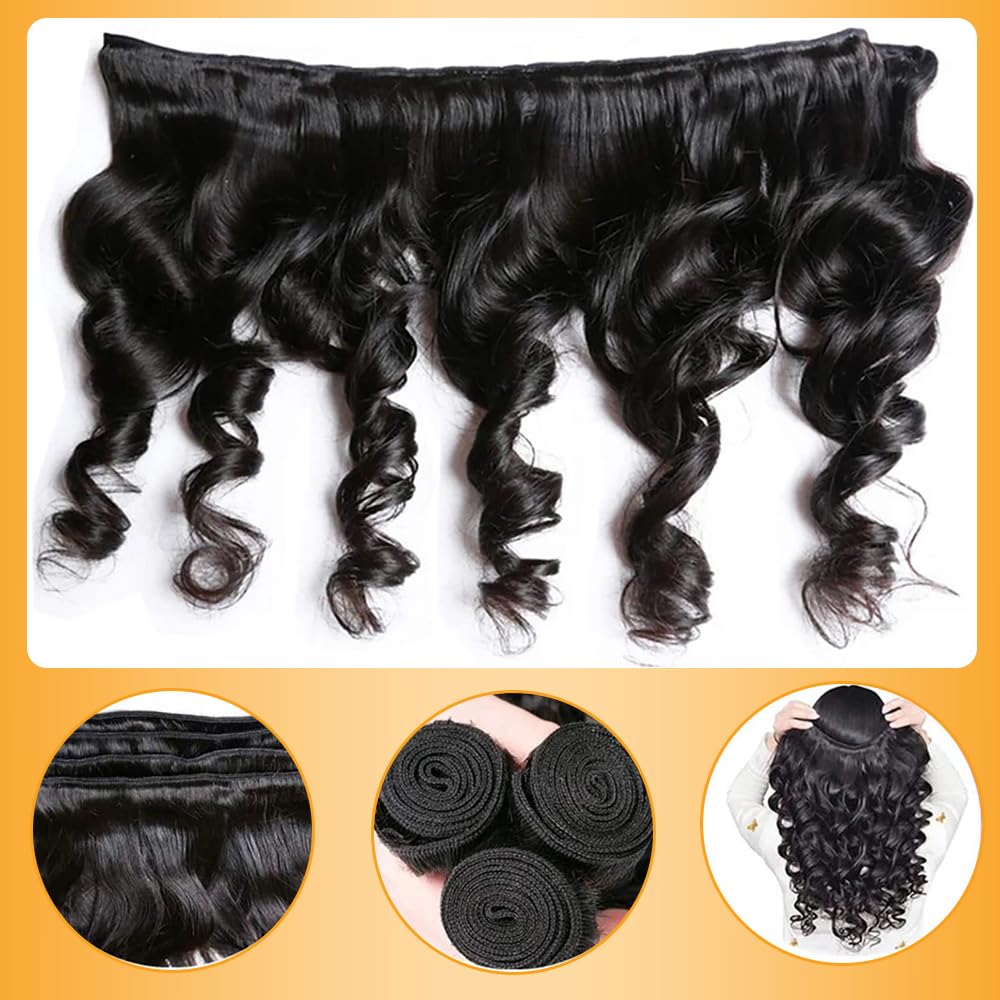 QTHAIR 18A Grade Brazilian Virgin Loose Wave1 Bundle 20inch 100g Natural Color Raw Unprocessed 100% Human Hair Virgin Loose Wave Hair Weave for All Women