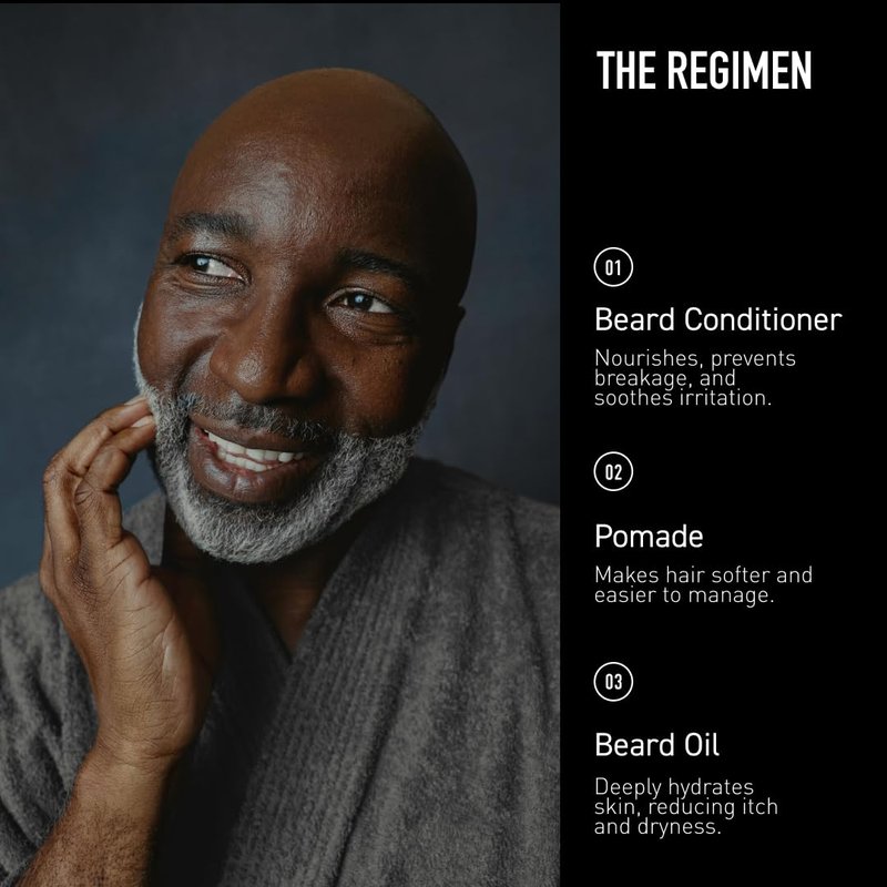 Bevel Mens Beard Grooming Kit - Includes Beard Conditioner, Hair Nourishing Pomade, and Beard Oil to Soften, Hydrate and Strengthen Beard and Reduce Skin Irritation and Redness
