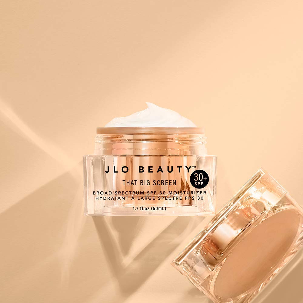 JLO BEAUTY Broad Spectrum SPF 30 Face Moisturizer, Lightweight Sunscreen to Wear Under Make Up, Daily Hydrating Face Lotion for Women With Hyaluronic Acid & Antioxidants, That Big Screen, 1.7 FL Oz