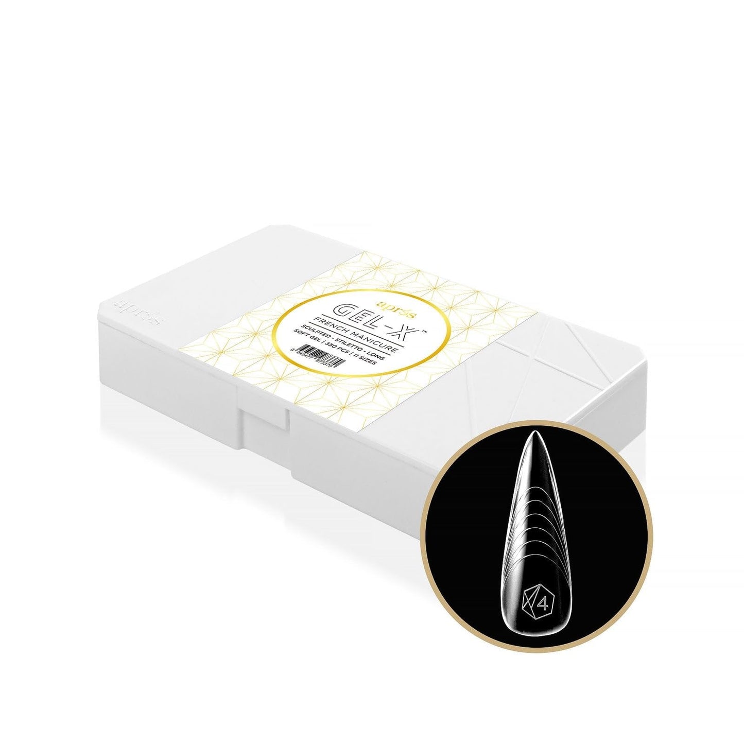 French Gel-X® Natural Round Medium Box of Tips | 330 Gel-X Soft Gel Tips | Premium Quality | 11 Sizes 00-9