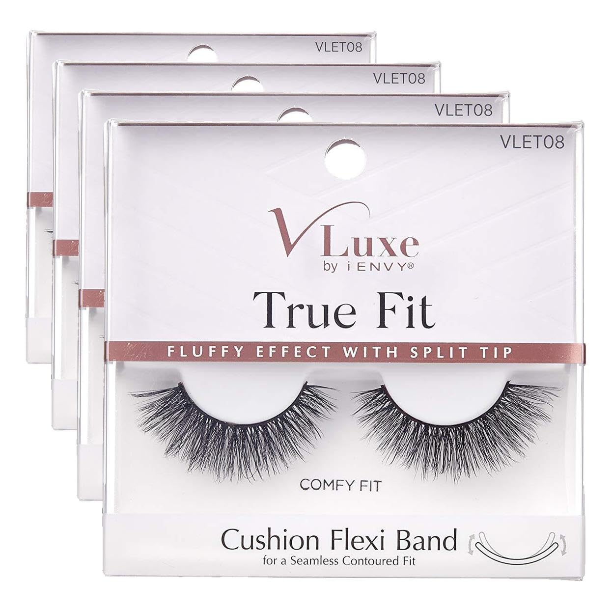 i•ENVY False Eyelashes - Soft & Natural Volume | Comfortable Fit, 2 Pairs (Pack of 4)