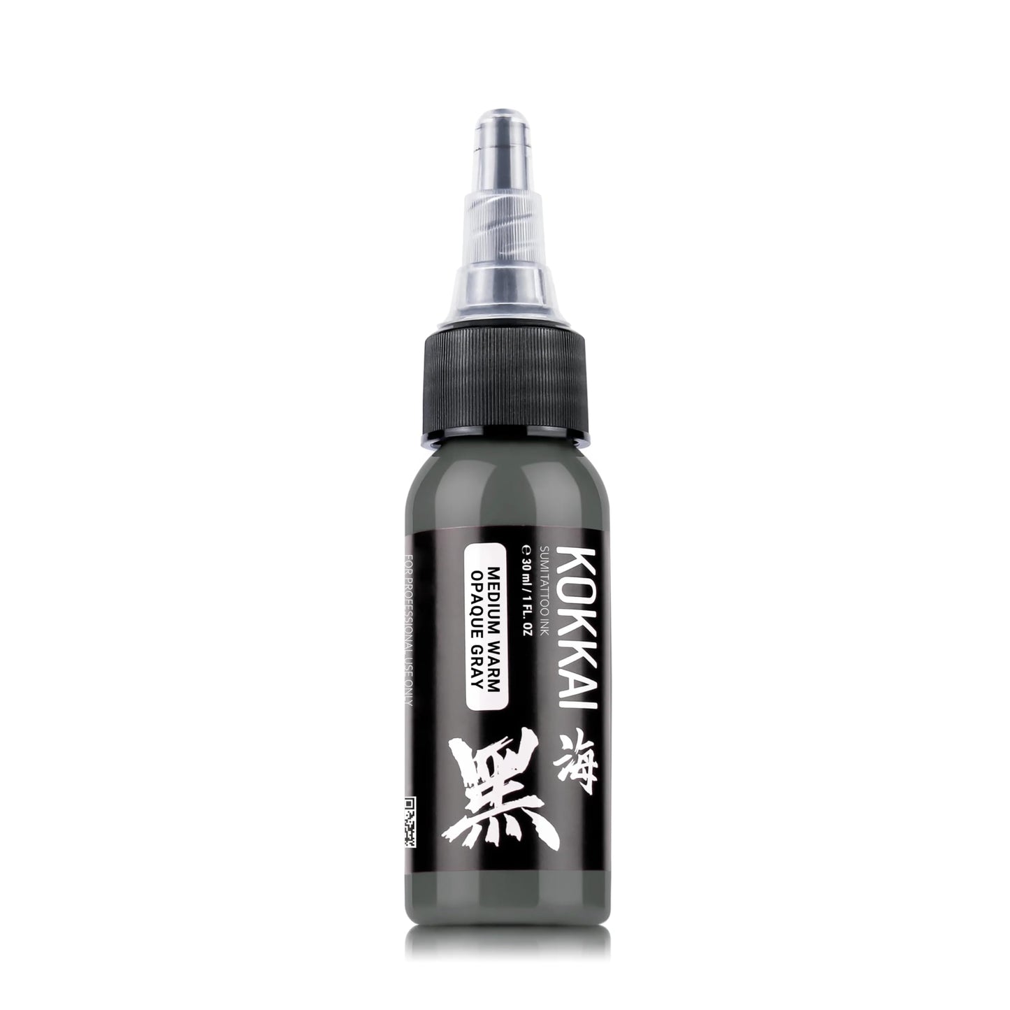 Kokkai Sumi Warm Opaque Gray Tattoo Ink Set, Premium Quality, Precision Medium Viscosity, Rich Hue, Quick Healing, Acrylic-Free, Water-Based, Ready-to-Use Ink for Precision Tattooing (Set of 5, 1 oz)